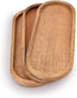 Samhita Set of 3 Mango Oval Wood Trays, Perfect for Food Holder/BBQ, Serve Cheese, Sushi, Holiday Snacks (12" x 5" x