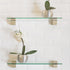 8" 18" 3/8" Dulles Glass x Rectangle Floating Glass Shelf - Shelf Only - Tempered - Thick - Flat Polished Glass