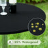 2 Pack 20 Inch Round Fitted Tablecloth Stretch Spandex Table Cover Black Washable Table Cloth Elastic Table Topper