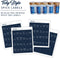 Spice Labels (Navy Blue), Preprinted White, Black, and Blue Labels for Spice Jars