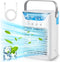 USB Powered Air Conditioner Fan, 700ML Automatic Timing Portable Cooler Humidifier with 7 Color Night Light, 3 Wind