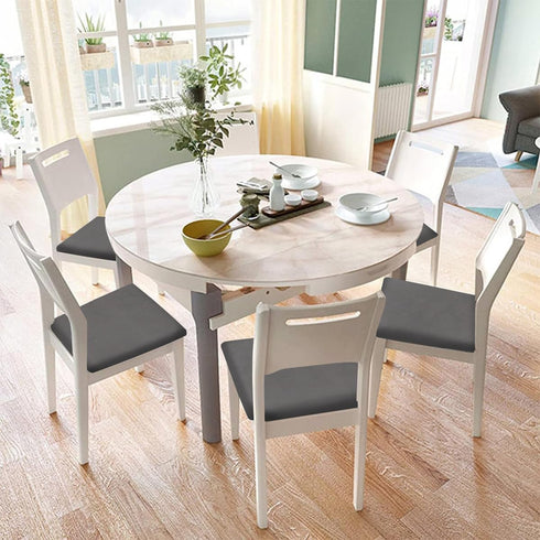 Chair Seat Covers Set of 6 Stretch Grey Chair Covers for Dining Room Square Removable Washable Chair Protector Seat Cushion Slipcovers for Kitchen Office by DLMWELL