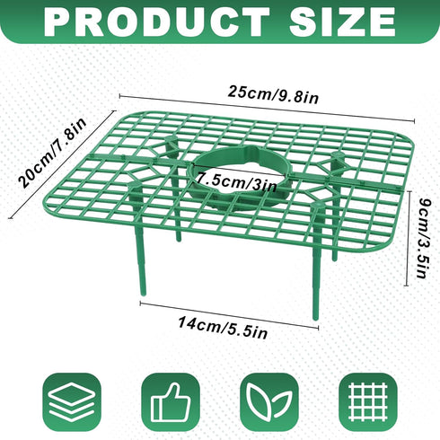 Qumenan 5 Pack 4 Strawberry Plant Support Square Strawberry Supports for Garden Green Holder Plastic Stand with Sturdy