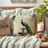 ULOVE LOVE YOURSELF 2-Pack Peacock Throw Pillow Covers - Decorative Square Cotton Linen Cushion Cover 18x18 Inch