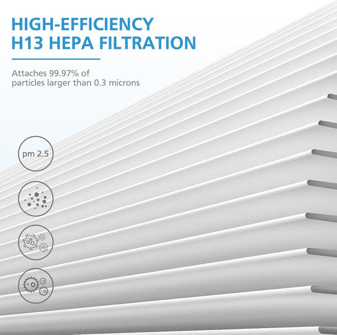 iSingo 2 Pack MK-01 MK-06 TZ-K1 True HEPA Replacement Filter for MK-01 MK-06, ToLife TZ-K1, and More.