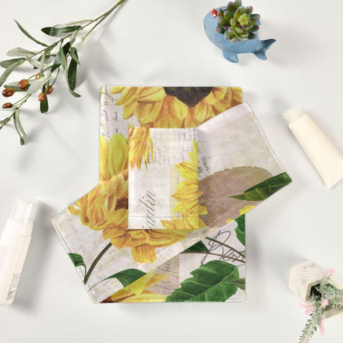 HATESAH Set,Soft Summer Set 3 Piece,1 Towel,1 Towel,1 Vintage Sunflower Bath Towels Highly Absorbent Yellow Floral