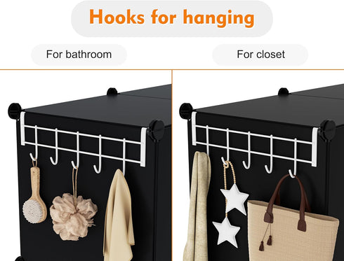 HOMIDEC 6-Cube Storage Organizer, Closet Organizer Storage Cabinet Shelf for Kids, Bedroom, Bathroom