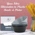 Wheat Straw Bowl Sets, 6 PCS Unbreakable 36 OZ Bowls, Microwave and Dishwasher Safe for Soup, Oatmeal, Salad