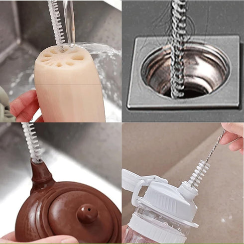 Heavy Duty Straw Cleaner Brush, 5 Size Straw Brush Cleaner with Big Circular Handle for Various Teapots & Kettles