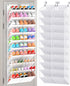 UVIAHOMI 20-30 Pairs Over the Door Shoe Organizer, Clear Pockets Hanging Shoe