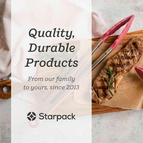 Starpack 'Get a Grip' Silicone Kitchen Tongs, 2 Pcs, BBQ Tongs for Grill, Heat Resistant to 600°F