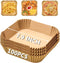 Air Fryer Disposable Paper Liners Square, 7.9 Inch, 100 PCS Non-Stick Parchment Paper for Roasting and Microwave