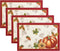 Elrene Home Fashions Swaying Leaves Bordered Fall Placemats, Set of 4 Seasonal Dining Table Mats