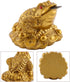 Hilitand Money Frog Toad Decoration, Chinese Feng Shui Wealth Lucky Money Frog Statue for Home Office Decoration
