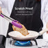 U-Taste Kitchen Tongs, 7/9/12 inches Cooking Tongs with High Heat-Resistant Non-Stick Tips, Pack of 3 (Purple)