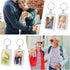 10PCS Double-Sided Acrylic Keychains: Blank Photo Keyrings, Split Ring, Clear DIY Craft Picture Holder for Family &