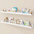 Fun Memories 36 Inch Scalloped Nursery Shelf, White Picture Ledge for Wall,