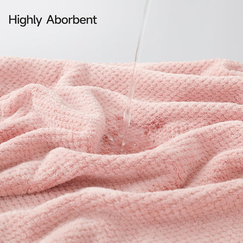 Set 8 2 35x70, 2 14x30, 4 14x14, REDKISS Pink Towel of - Ultra Soft Microfiber, Contains Large Bath Hand Washcloths