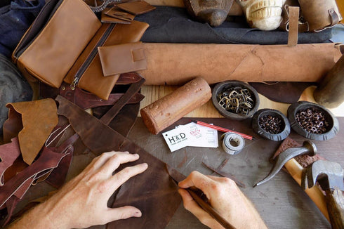 Hide & Drink All Purpose Utility & Charger Case for MacBook, iPad & Laptop, Handmade from Waxed Canvas, Honey Bourbon