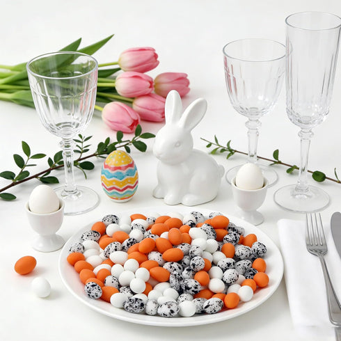 120 JUNEBRUSHS Pcs Mini Resin Easter Eggs, Easter Eggs Decor Resin Vase Filler for Party Spring Crafts Home Decor DIY