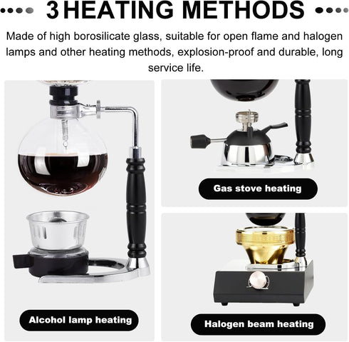 Maker(5 Cups(600ml)) YUCHENGTECH Siphon Syphon Coffee Maker Tabletop Glass Siphon Pot Glass Technica Siphon Vacuum