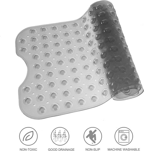 39 16 Inch TEESHLY Bathtub Mats for Shower Tub, Extra Long Non-Slip x Bath Mat with Drain Holes and Suction Cups