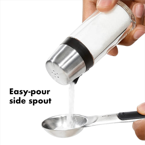 Set, OXO Salt and Pepper Shaker Clear, Stainless Steel