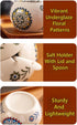 Frezonika 13 OZ Counter, Countertop Ceramic Salt Cellar with Lid and Spoon, Large Chicken Salt Jar, Salt Holder