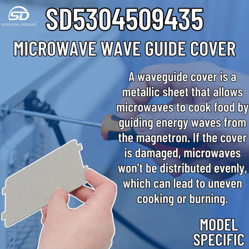 Supplying Demand 5304509435 Microwave Wave Guide Cover, Replaces 5304464061, 4546262