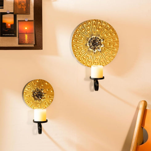Set 2 1 1 Aimto Wall Sconce Candle Holder Metal Hanging Wall Decorations for Home,Living Room, Bathroom, Dining Room