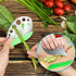 Herb Stripper 9 Holes, Pack of 2 Stainless Steel Cutter with Safety Cover for Kitchen Herbs