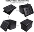 SOYOTA Storage Ottoman Cube Storage Ottoman as Foot Stool, Foot Rest & Stepping Stool - Folding Storage Ottoman