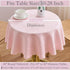 40 Inch 26" Round Valentines Tablecloth Pink Jacquard Small Table Cloths Up to Dia Tables Waterproof Washable Soft