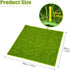 Oumefar Synthetic Artificial Grass Mat, Green Non-Woven Fabric Fake Turf Rug for Pets, 30 * 30cm