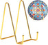 3 Pack 6 Inch Plate Stands for Display, Gold Metal Frame Easel Holder for Pictures, Books, Plates