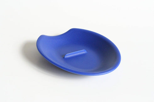 Crack'em Egg Cracker & Spoon Rest (Cobalt Blue) - Perfectly Cracks Eggs & Contains Messes, Easy to Use