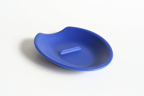 Crack'em Egg Cracker & Spoon Rest (Cobalt Blue) - Perfectly Cracks Eggs & Contains Messes, Easy to Use