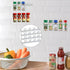 4 Pack 20-Clips Spice Gripper Clip - Wall Mounted Kitchen Spice Jar Rack Organizer with Adhesive Tape
