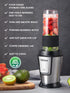 Personal Blender with 2 x 20oz Travel Bottle, Portable Smoothie Blender and Coffee Grinder, 500W Single Serve
