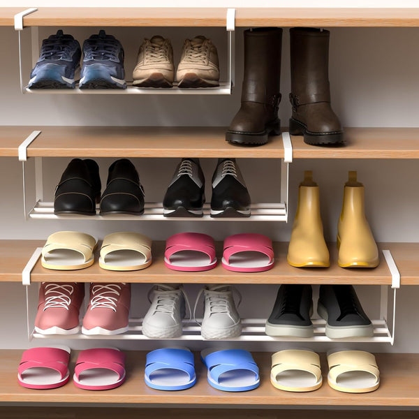 CroBlissful 1 Pcs Expandable Shoe Rack Organizer for Closet 16.5-31.5 Inch Adjustable