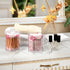 Kigai Watermelon 2PC Airtight Transparent Plastic Storage Jar for Food, Herbs, Tea, Easy to Use with Storage Lid
