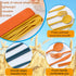 Tessco 12 Sets Reusable Travel Utensils with Case, Wheat Straw Picnic Flatware Sets