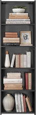 5-Tier ZENY Shelf Bookcase, Freestanding Wood Storage Display Open Bookshelf for Home Office (Black)
