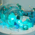 BOHON Natural Fluorite String Lights, Battery Operated with Remote, Sea Glass Raw Stones Decorative Lights 6.5ft 20