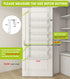 Over The Door Pantry Organizer, Wall Mount Spice Rack with 6 Adjustable Baskets for Home & Kitchen Storage (White)
