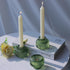 Woho Green Taper Candle Holders Set of 8 for Christmas Party Decor,