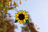 Handmade Sunflowers Gifts Stained Glass Window Hanging, 5×6 Inch Suncatcher Kitchen Decor for Women, Mom, Grandma