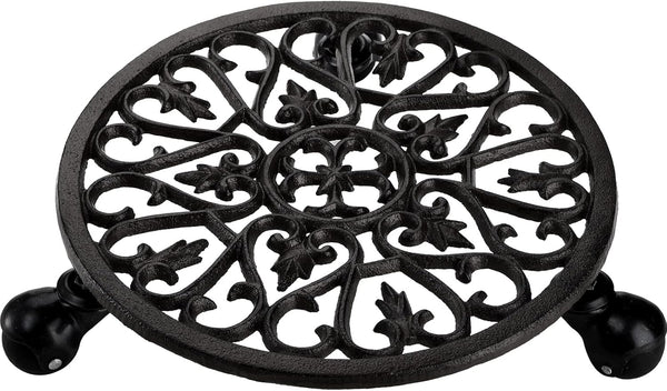 Fasmov Plant Caddy Cast Iron Plant Stand Plant Pallet Caddy Plant Pot