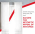 Sapphire Home White Sheer Curtains - 2 Panels Set, Light Filtering Textured Drapes, 84 Inches Length for Living Room,