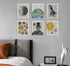 Set 6 (8x10 Inches) CHDITB Space Exploration Canvas Wall Art, Solar System Wall Decor, Of Dictionary Outer Space Poster